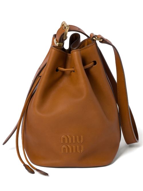 Leather bucket bag Miu Miu | 5BE0902CRMF0046